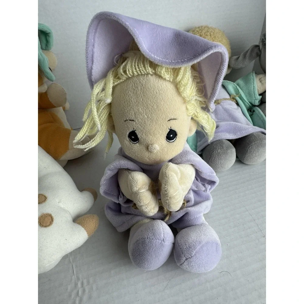 Precious Moment Plush‎ Lot Of 6 By Enesco Giraffe Donkey Boy Girl Dinosaur Tree